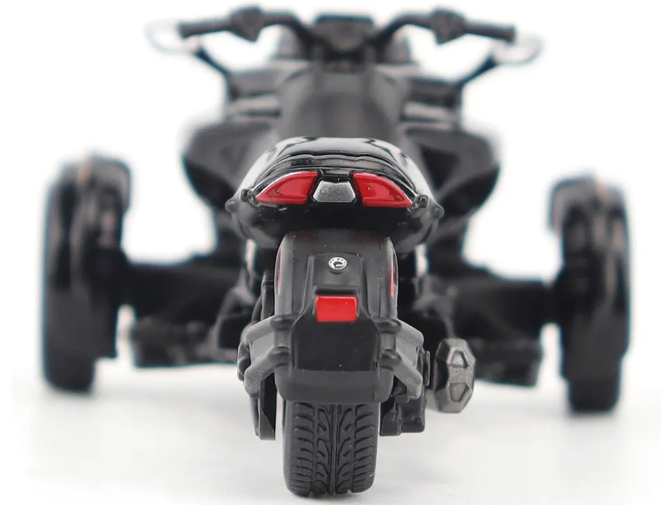 Can-Am Spyder F3 3-Wheel Motorcycle Steel Black Metallic 1/32 Diecast Model by BRP Models