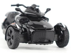 Can-Am Spyder F3 3-Wheel Motorcycle Steel Black Metallic 1/32 Diecast Model by BRP Models