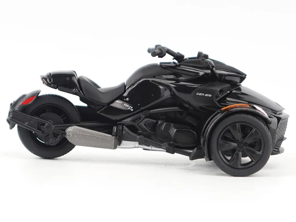 Can-Am Spyder F3 3-Wheel Motorcycle Steel Black Metallic 1/32 Diecast Model by BRP Models