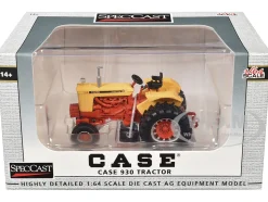 Case 930 Open Station Tractor Yellow and Orange 1/64 Diecast Model by SpecCast