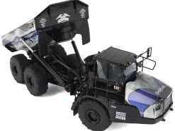 CAT Caterpillar 745 Articulated Dump Truck "Brent Scarbrough & Co. - Back the Blue" Black with Graphics "High Line" Series 1/50 Diecast Model by Diecast Masters