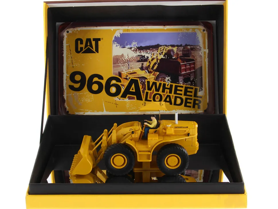 CAT Caterpillar 966A Wheel Loader Yellow Operator Vintage Series 1/50 Diecast Model Diecast Masters 85579