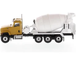 CAT Caterpillar CT681 Concrete Mixer Yellow White High Line Series 1/87 HO Diecast Model Diecast Masters 85512