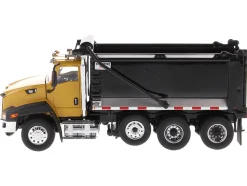 CAT Caterpillar CT660 SBFA Ox Bodies Stampede Dump Truck Yellow Black 1/50 Diecast Model Diecast Masters 85668