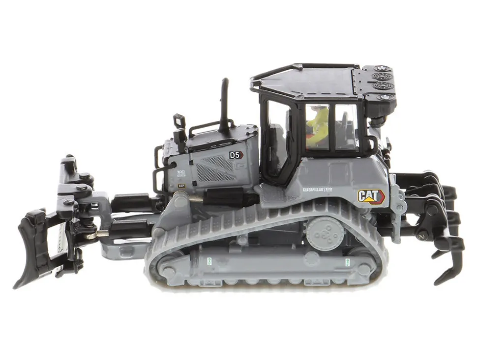 CAT Caterpillar D5 Track-Type Dozer "Centennial" Gray with Operator "High Line Series" 1/87 (HO) Diecast Model by Diecast Masters