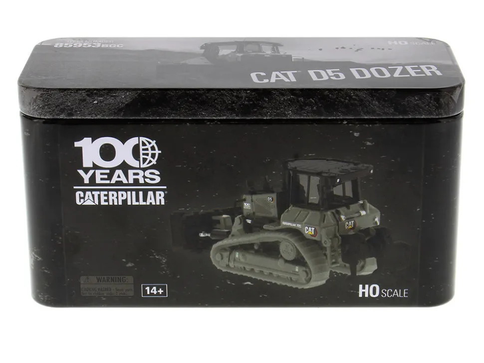CAT Caterpillar D5 Track-Type Dozer "Centennial" Gray with Operator "High Line Series" 1/87 (HO) Diecast Model by Diecast Masters