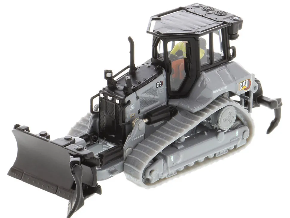 CAT Caterpillar D5 Track-Type Dozer "Centennial" Gray with Operator "High Line Series" 1/87 (HO) Diecast Model by Diecast Masters
