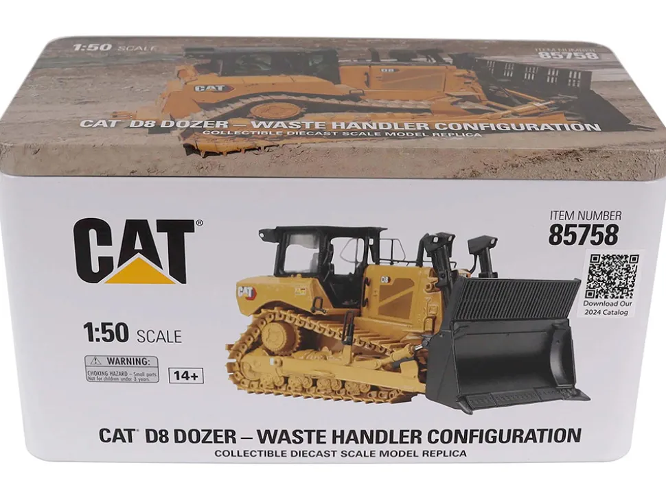 CAT Caterpillar D8 Track-Type Dozer (Waste Handler Configuration) Yellow "High Line" Series 1/50 Diecast Model by Diecast Masters