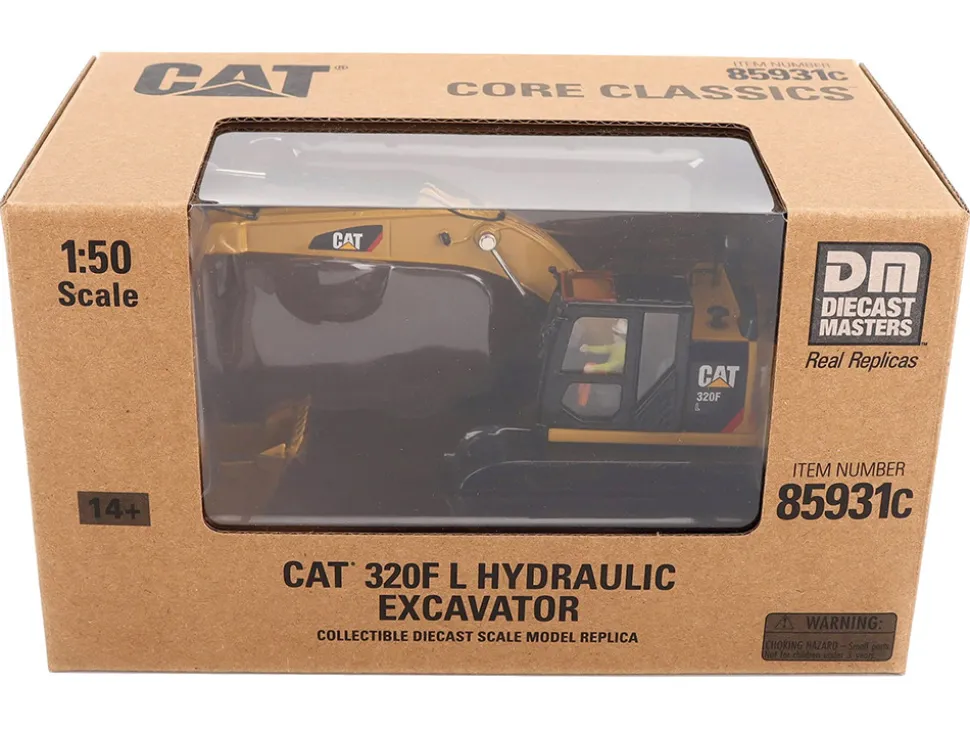 CAT Caterpillar 320F L Hydraulic Excavator with Operator "Core Classics" Series 1/50 Diecast Model by Diecast Masters