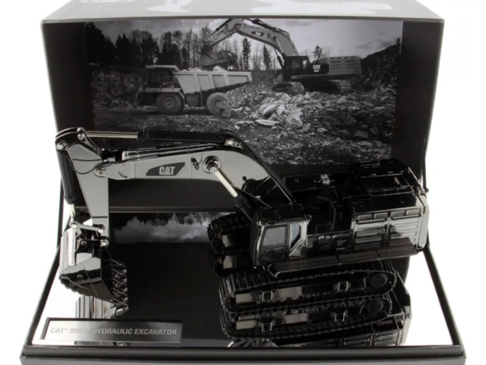CAT Caterpillar 390F L Hydraulic Tracked Excavator Gunmetal Commemorative Series 1/50 Diecast Model Diecast Masters 85547