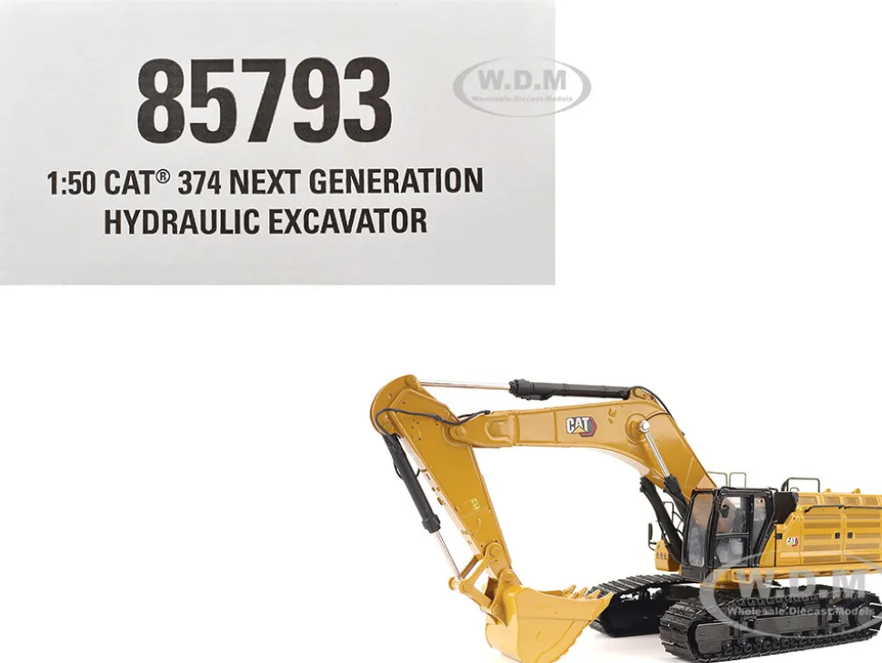CAT Caterpillar 374 Hydraulic Excavator Yellow "High Line" Series 1/50 Diecast Model by Diecast Masters