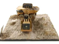 CAT Caterpillar 994K Wheel Loader and 797 Mining Truck Yellow (Weathered) Set of 2 Pieces