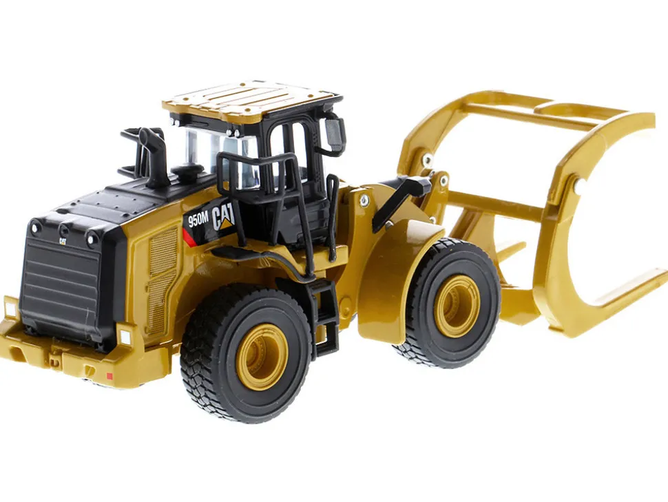 CAT Caterpillar 950M Wheel Loader Bucket Log Fork Two Log Poles Play & Collect! 1/64 Diecast Model Diecast Masters 85635