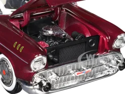 1957 Chevrolet Bel Air Burgundy Metallic and Silver Metallic 