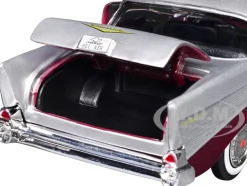 1957 Chevrolet Bel Air Burgundy Metallic and Silver Metallic 