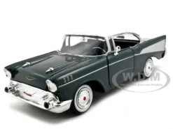 1957 Chevrolet Bel Air Green 1/24 Diecast Model Car Motormax 73228
