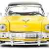 1956 Chevrolet Bel Air Yellow and Black "Bigtime Muscle" Series 1/24 Diecast Model Car by Jada