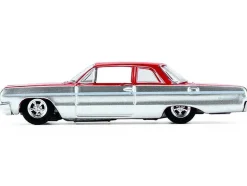1964 Chevrolet Biscayne Lowrider Silver Metallic and Red Two-Tone