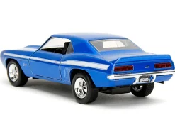 1969 Chevrolet Camaro Blue Metallic with White Stripes 