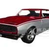 1967 Chevrolet Camaro Candy Red and Silver Metallic Bigtime Muscle Series 1/24 Diecast Model Car Jada 34719