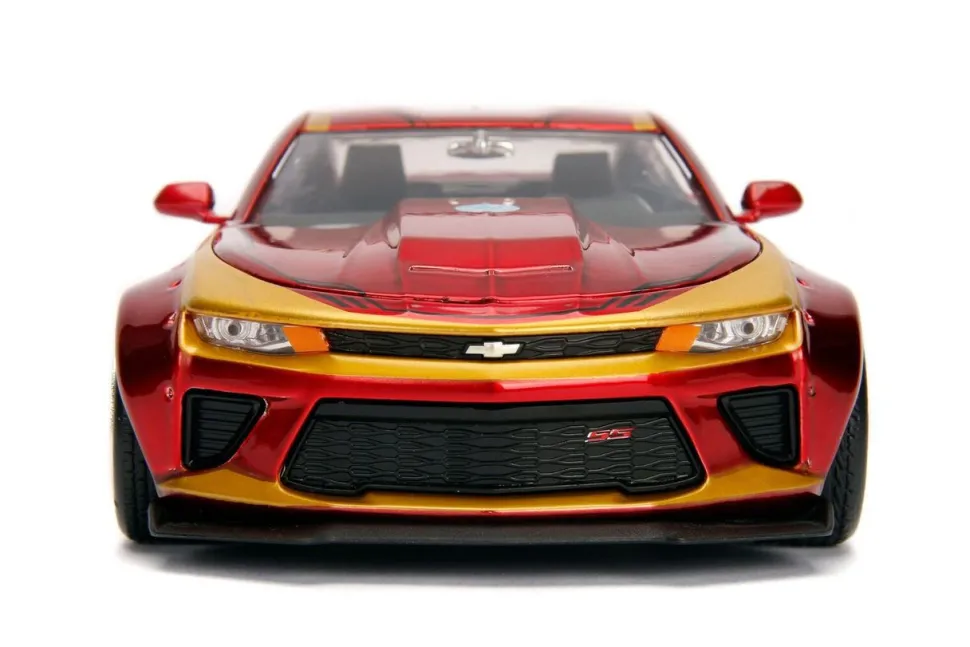 2016 Chevrolet Camaro Iron Man Diecast Figure Marvel Series 1/24 Diecast Model Car Jada 99724