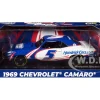 1969 Chevrolet Camaro #5 Kyle Larson "Hendrick Motorsports First Win Tribute" Blue and White with Graphics 1/18 Diecast Model Car by Highway 61