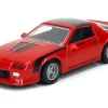 1985 Chevrolet Camaro Red with Black Top and Stripes "Collection" Series 1/64 Diecast Model Car by Majorette