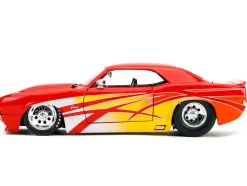 1969 Chevrolet Camaro Red with Graphics BigTime Muscle Series 1/24 Diecast Model Car Jada 35029