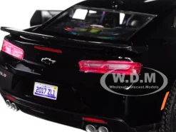 2017 Chevrolet Camaro ZL1 Black 1/24 Diecast Car Model Motormax 79351