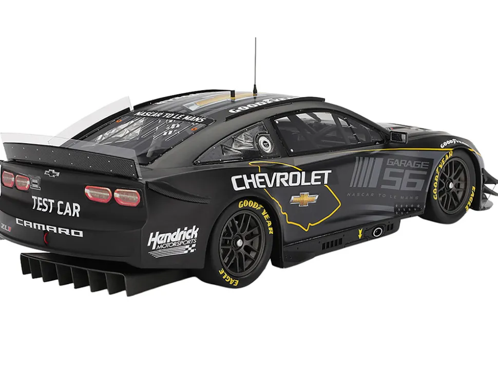 Chevrolet Camaro ZL1 #24 "Hendrick Motorsports Test Car" Matt Black with Graphics 1/18 Model Car by Top Speed