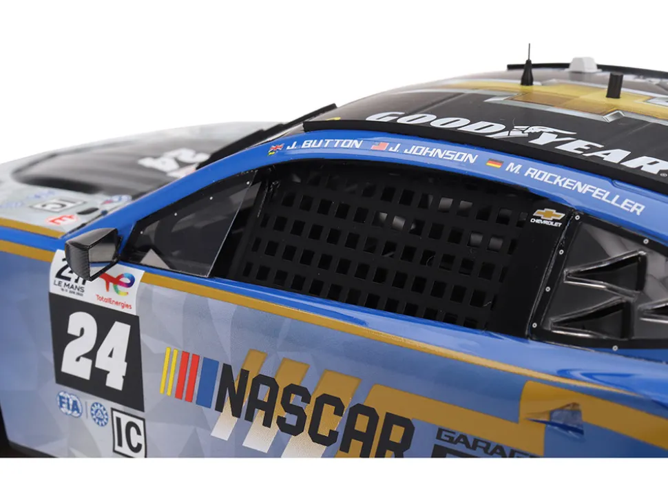 Chevrolet Camaro ZL1 #24 Jenson Button - Jimmie Johnson - Mike Rockenfeller "Hendrick Motorsports - NASCAR Next Gen Garage 56" Innovative "24 Hours of Le Mans" (2023) 1/18 Model Car by Top Speed