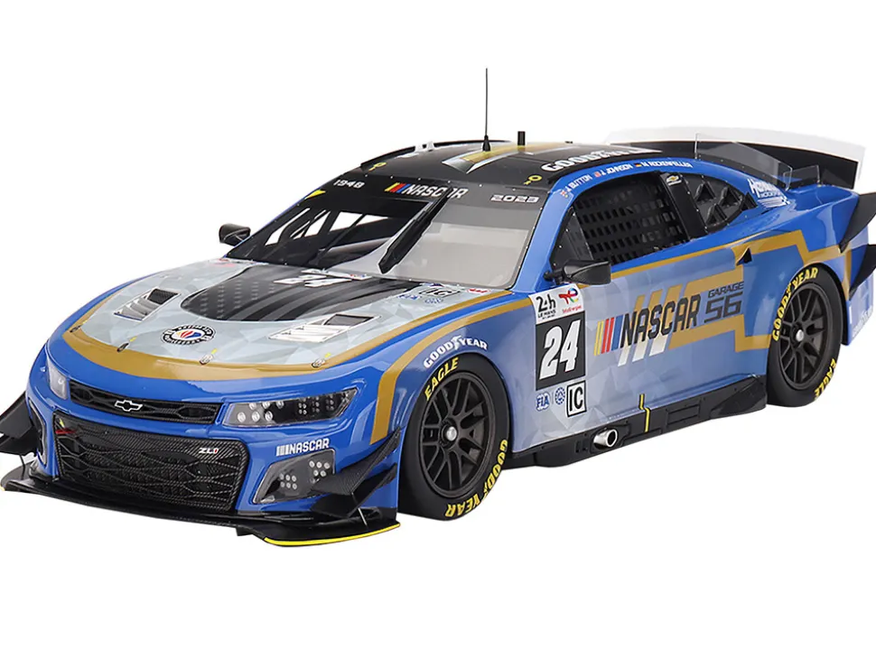 Chevrolet Camaro ZL1 #24 Jenson Button - Jimmie Johnson - Mike Rockenfeller "Hendrick Motorsports - NASCAR Next Gen Garage 56" Innovative "24 Hours of Le Mans" (2023) 1/18 Model Car by Top Speed