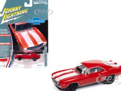 1969 Chevrolet Camaro Z28 Red with White Stripes and Interior