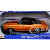 1971 Chevrolet Chevelle SS 454 Sport Metallic Orange Black Top Black Stripes 1/18 Diecast Model Car Maisto 31890