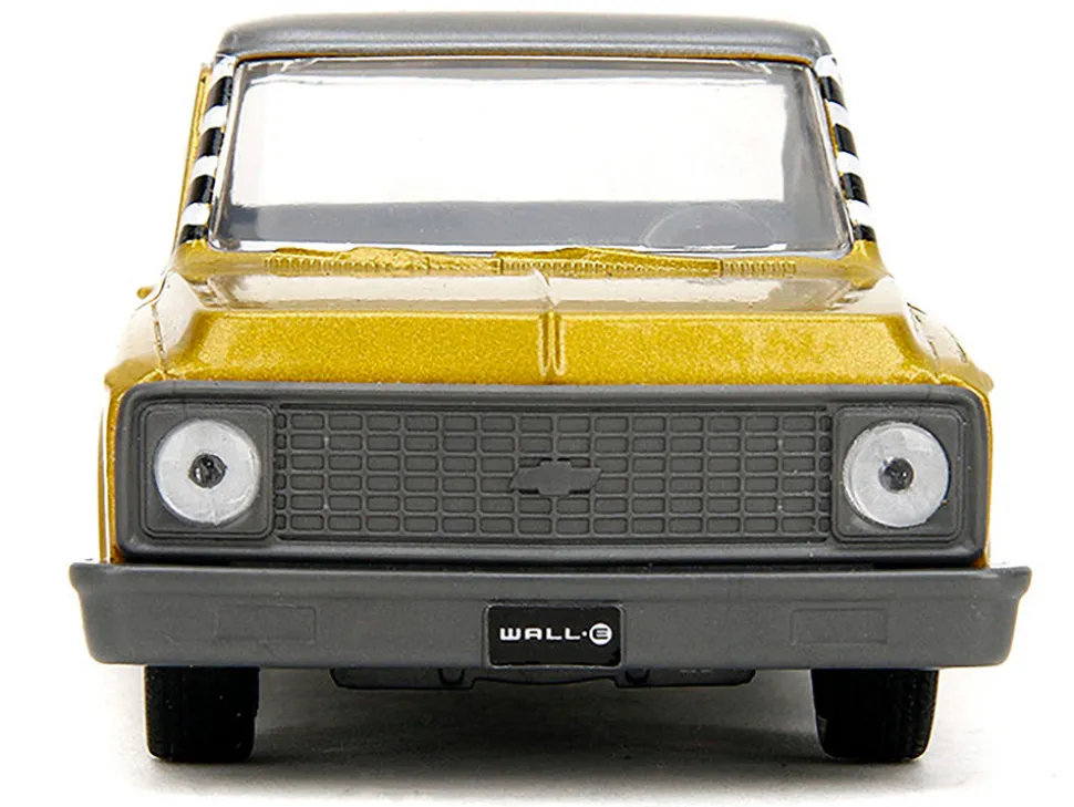 1972 Chevrolet Cheyenne Pickup Truck Gold Metallic with Gray Top "Wall-E" (2008) Movie "Hollywood Rides" Series 1/32 Diecast Model Car by Jada