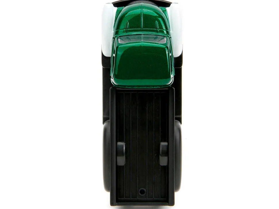 1952 Chevrolet COE Pickup Truck Green Metallic and Black and Green Lantern Diecast Figure DC Comics Hollywood Rides Series 1/32 Diecast Model Car Jada 33093