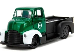 1952 Chevrolet COE Pickup Truck Green Metallic and Black and Green Lantern Diecast Figure DC Comics Hollywood Rides Series 1/32 Diecast Model Car Jada 33093