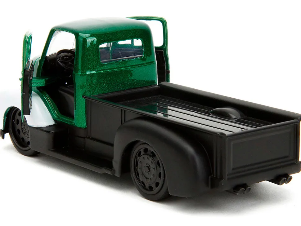 1952 Chevrolet COE Pickup Truck Green Metallic and Black and Green Lantern Diecast Figure DC Comics Hollywood Rides Series 1/32 Diecast Model Car Jada 33093