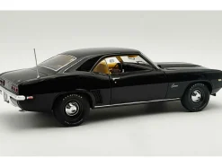 1969 Chevrolet COPO Camaro Tuxedo Black with Yellow Interior Limited Edition to 402 pieces Worldwide 1/18 Diecast Model Car by ACME