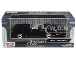 1967 Chevrolet Corvette Black Convertible 1/24 Diecast Car Model Motormax 73224