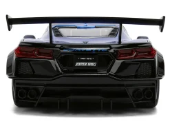 Chevrolet Corvette C8 "Liberty Walk" Candy Blue and Black "Hyper-Spec" Series 1/24 Diecast Model Car by Jada