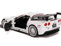 2005 Chevrolet Corvette C6-R #3 Olivier Beretta Oliver Gavin Compuware White Bigtime Muscle 1/24 Diecast Model Car Jada 31651
