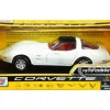 1979 Chevrolet Corvette C3 White Black Top Red Interior History of Corvette Series 1/24 Diecast Model Car Motormax 73244