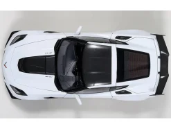 2019 Chevrolet Corvette C7 ZR1 Arctic White with Carbon Top 1/18 Model Car Autoart 71270
