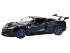 2025 Chevrolet Corvette C8 ZR1 Black with Blue Stripes with Raw Casting Dual Pack