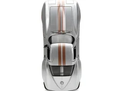 1966 Chevrolet Corvette Silver Metallic with Bronze Stripes Bigtime Muscle Series 1/24 Diecast Model Car Jada 34208