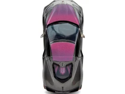 2020 Chevrolet Corvette Stingray Gray Metallic with Pink Carbon Hood and Top Pink Slips Series 1/24 Diecast Model Car Jada 34848