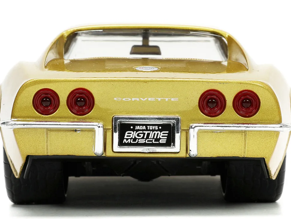 1969 Chevrolet Corvette Stingray ZL-1 Gold Metallic with Black Stripe Bigtime Muscle Series 1/24 Diecast Model Car Jada 33863