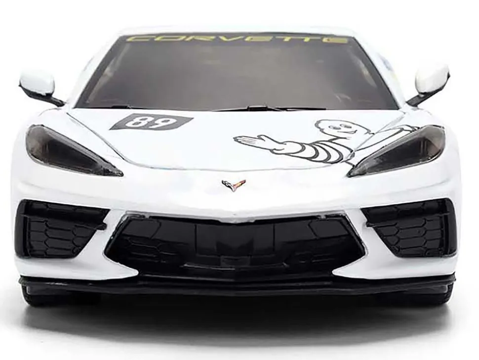 2020 Chevrolet Corvette Stingray C8 #89 "Michelin" White with Yellow and Blue Stripes "Bigtime Muscle" Series 1/24 Diecast Model Car by Jada