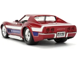 1969 Chevrolet Corvette Stingray ZL1 Red Metallic with Stars and Stripes Graphics 